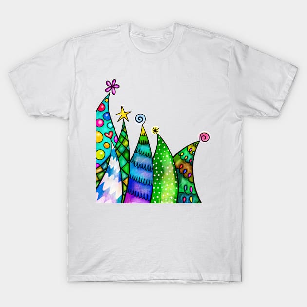 Xmas tree design T-Shirt by Montanescu